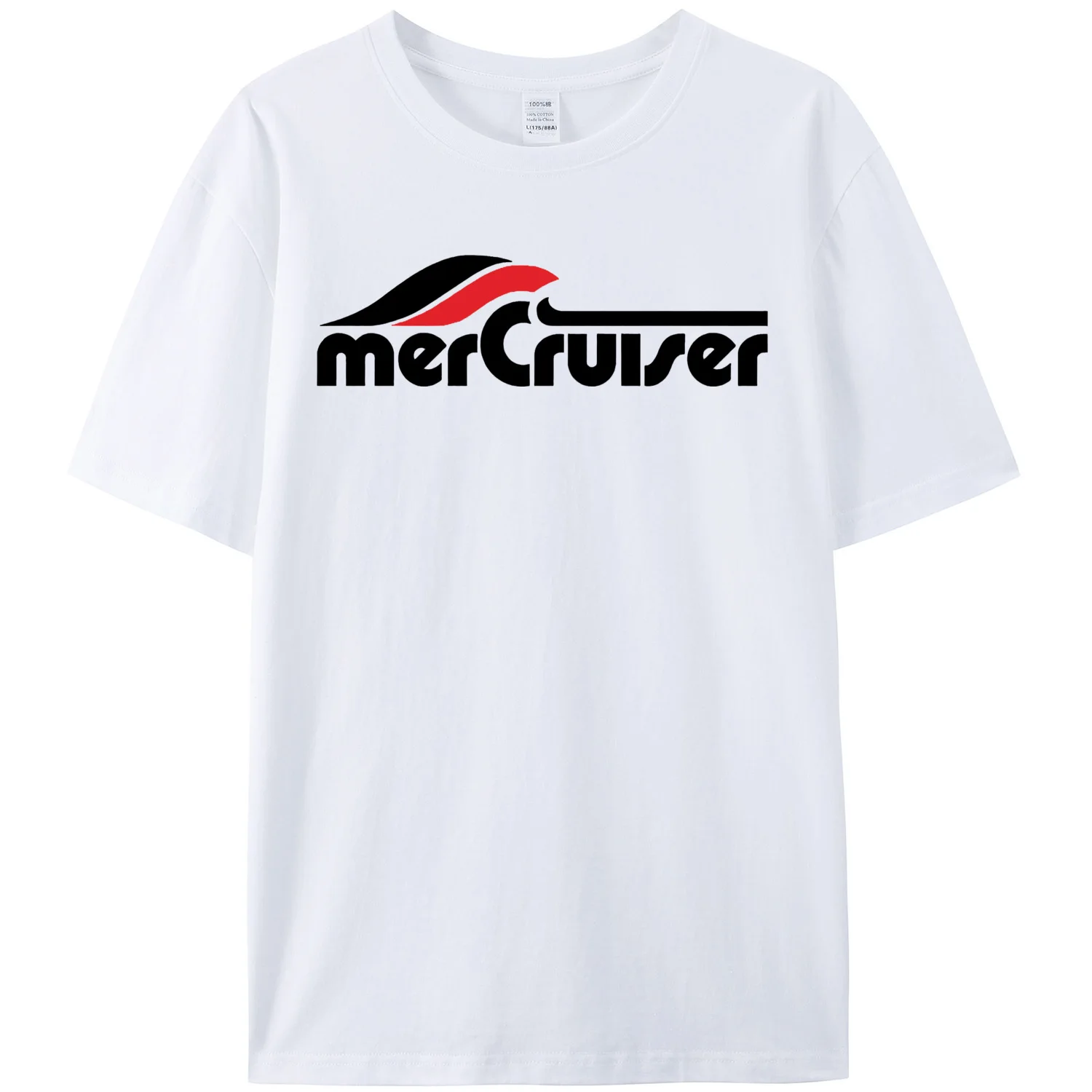 Mercruiser Boating Boat Outboard T Shirt Men Summer Short Sleeve Cotton T-shirts Man Tops Cool T-shirt