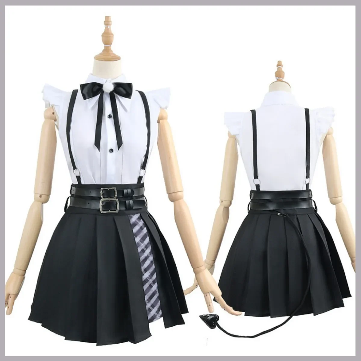 Anime Virtuele Youtuber Nijisanji Tokoyami Towa Cosplay Kostuum Pruik Gebreide Trui Jas Jk Uniform Vrouw Mooie Halloween Pak