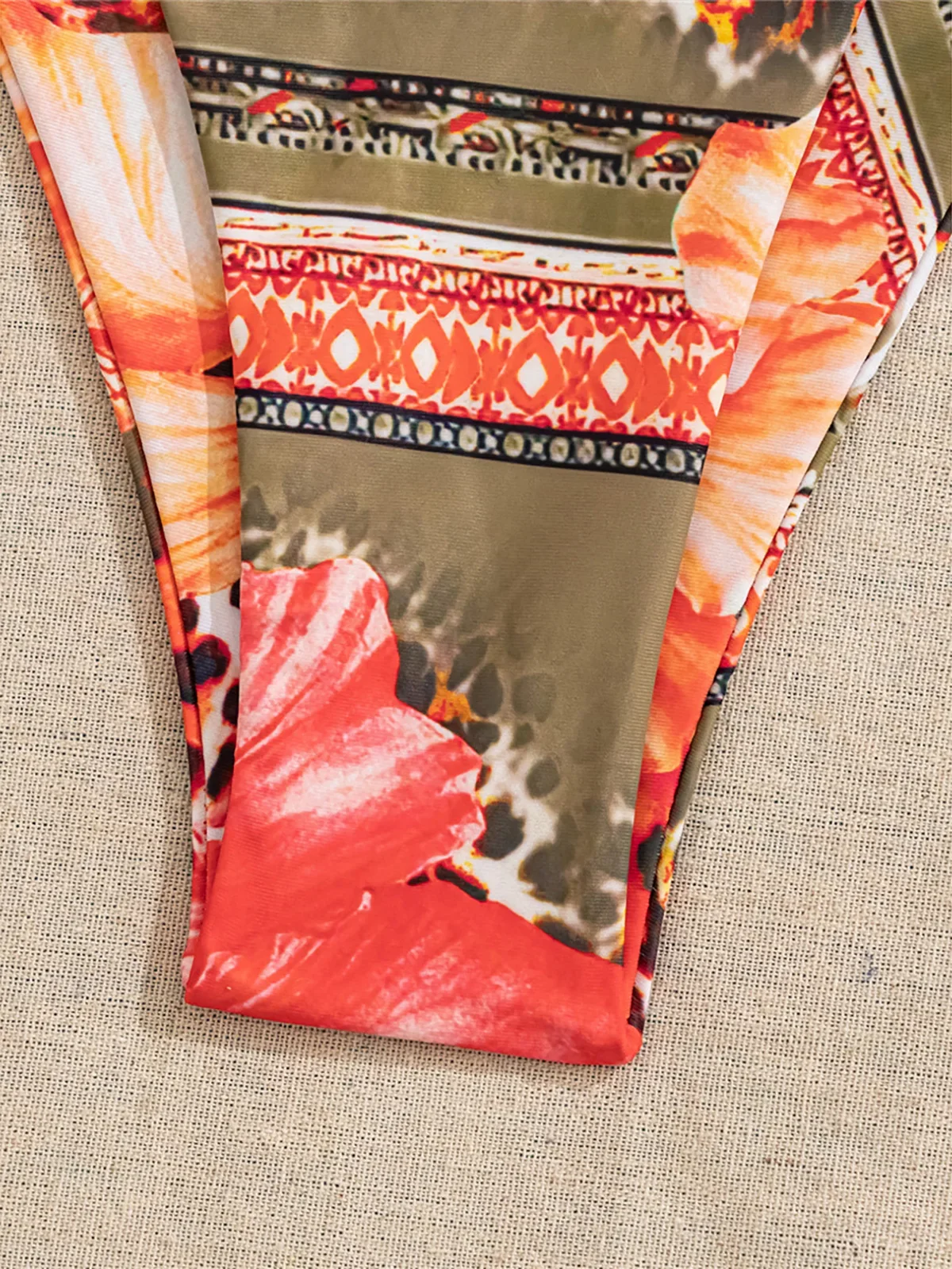 XS - L Bikini con estampado de pierna alta y cuello Halter, traje de baño femenino, traje de baño para mujer, conjunto de Bikini de dos piezas, bañador, traje de baño para nadar K6793