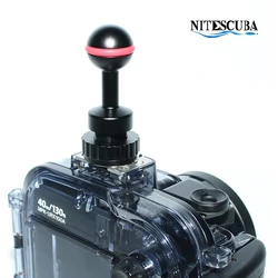 spherical mounting head hot and cold shoe base adapter connector, suitable for waterproof video casing of diving cameras