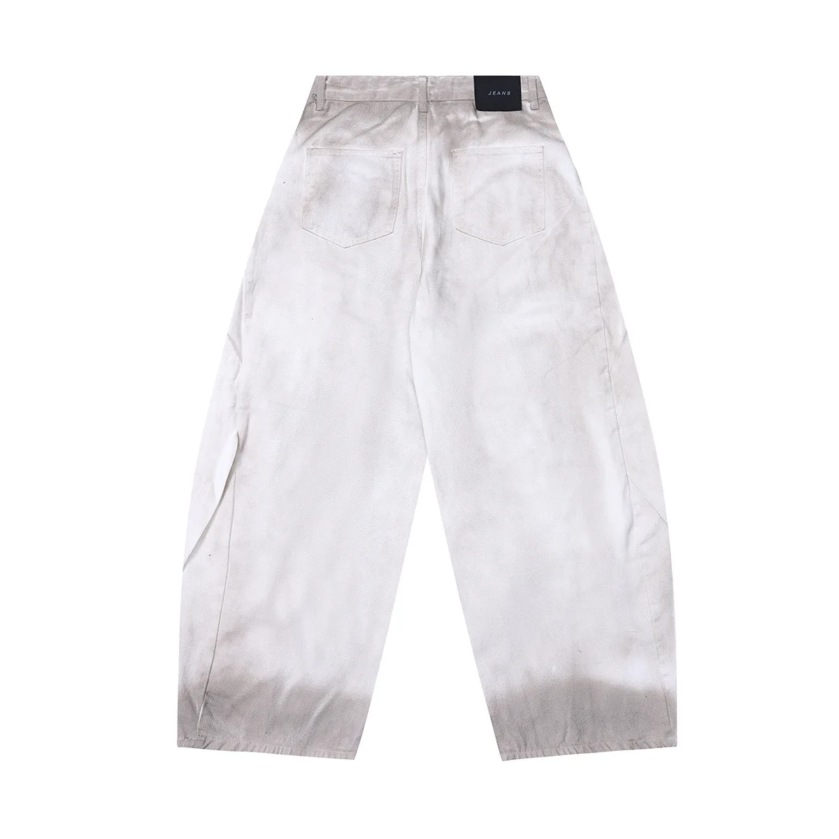 MWJLPWQ Masculino 2025 Outono Sujo Dye Americano Machete Jeans High Street Distress Unissex Vibe Solto Casual Calças de Perna Larga 20955