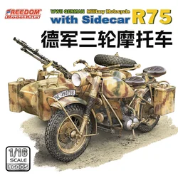 Freedom assembly model kit 16005 World War II German military motorcycle 1/16