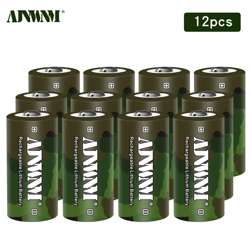 

AJNWNM 3.7V 800mAh Li-ion For 16340 Battery CR123A Rechargeable Batteries CR123 for LED Flashlight Cell,Security Camera