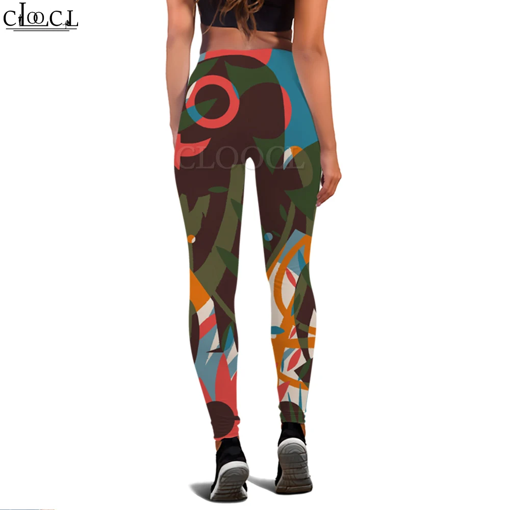 CLOOCL Fashion Sexy Women Legging Retro Pattern 3D Printed Casual Trousers for Female Outdoor Workout Jogging Pants Street Style