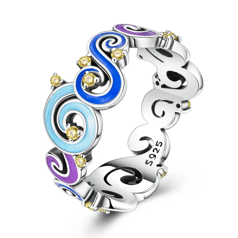 

Original 925 Sterling Silver Sparkling Starry Night Ring For Women Girls Jewelry Birthday Anniversary Gifts