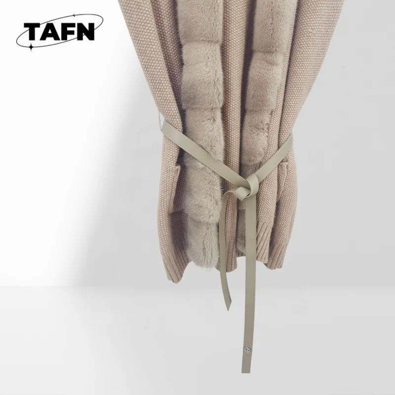 سترة متماسكة عصرية بلون سادة للنساء، مريحة وعصرية لفصل الشتاء، مريحة فاخرة لفصلي الخريف والشتاء AJ1837 #2