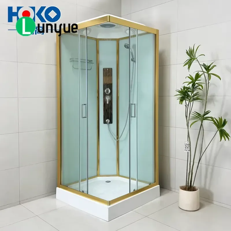 Modern Square Multi Function Sliding Steam Sauna Shower Room Tempered Glass Aluminum Frame Bathroom Enclosure Durable