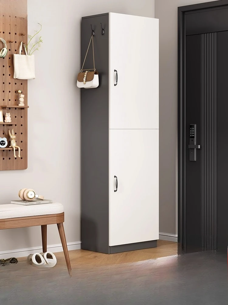 

Extremely narrow and high shoe cabinets, integrated porch at the entrance to the house, against the wall, large-capacity outdoor