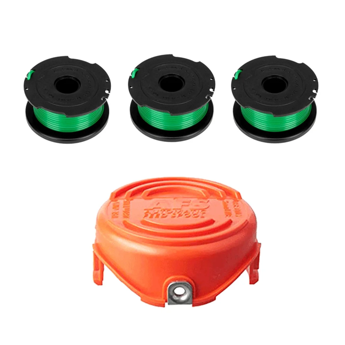 3PCS Trimmer Spool Line + 1PCS Cap SF-080-BKP/90583594 Replace for GH3000 LST540 LST540B GH3000R Lawn Mower Accessories