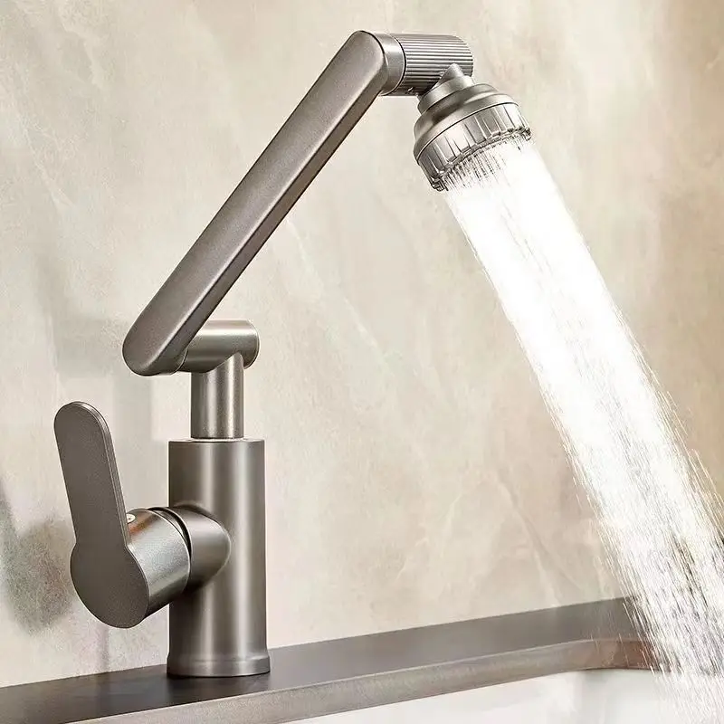 1Piece Universal Rotating Dual-mode Faucet Mechanical Bathroom Sink Faucet Kitchen Bathroom Hot And Cold Home Bathroom Faucet