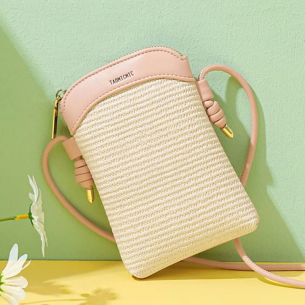 PU 가죽 매칭 휴대 전화 가방 크로스 바디 백 스퀘어 여성 숄더 백 모든 경기 틈새 수직 미니 소형 가방