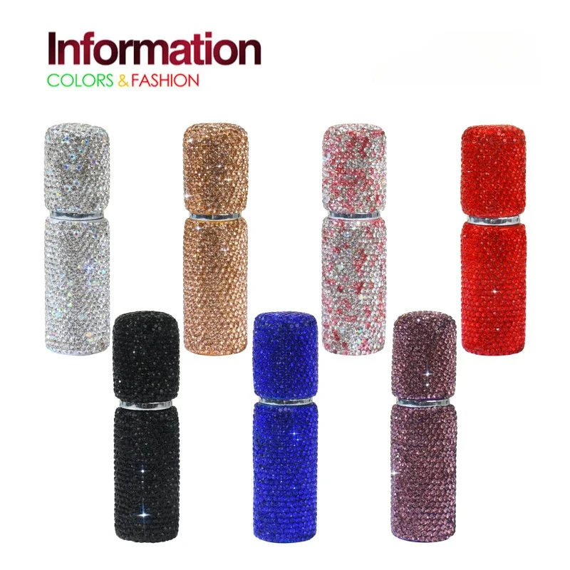 10ml Mini Refillable Perfume Atomizer Travel Perfume Bottle Bling Glitter Spray Bottles Crystal Perfume Bottle Car Accessories