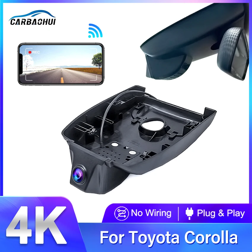 4K HD 2160P Plug and PlayWifi Car DVR Video Recorder For Toyota Corolla E210 12th Gen (Hatch & Sedan) Altis 2020 2021 2022