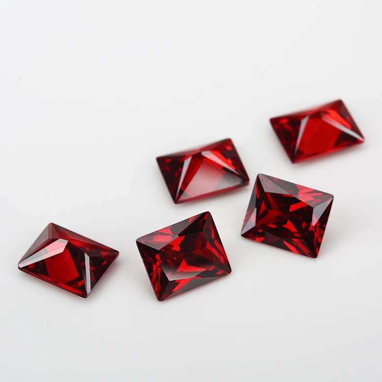 Größe 2x3mm~10x12mm 5A Rechteckiger Schliff Zirkonia-Steine Verschiedene Farben Lose CZ Synthetische Edelsteine für Schmuckherstellung – Detail 2