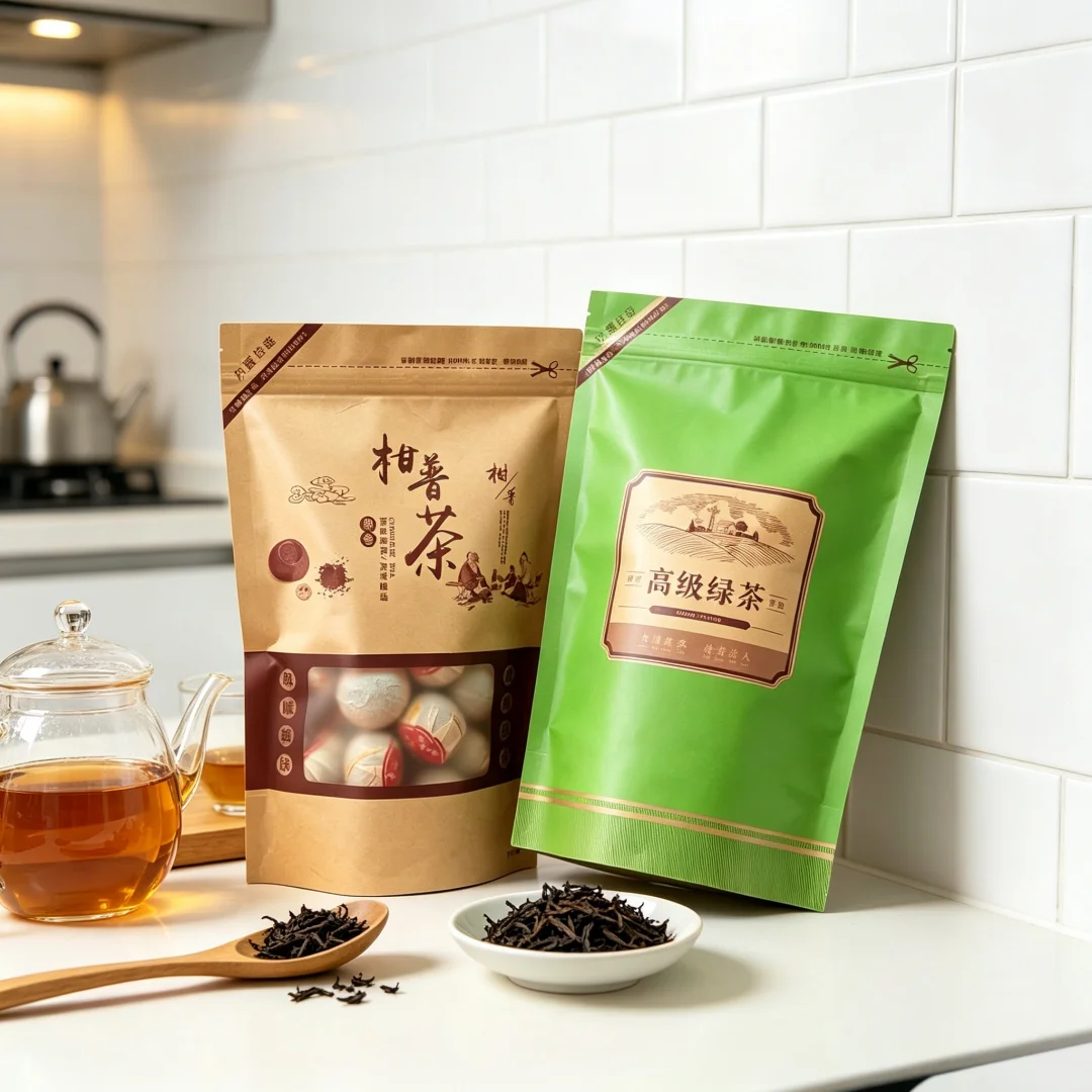 Biluochun Tea Zipper Bags Yunwu Tieguanyin Oolong Tea bag Yunnan Puer bag Jasmine Tea Recyclable Sealing Packing Bag 250g