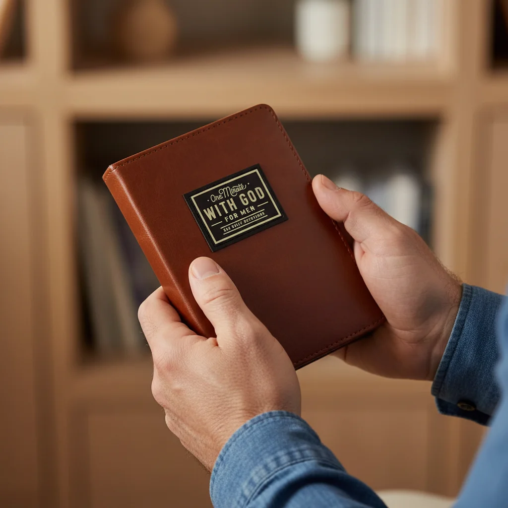 Men’s Prayer Journal One Minute With God 365 Daily Devotions Bible Study Diary Leather Christian Book