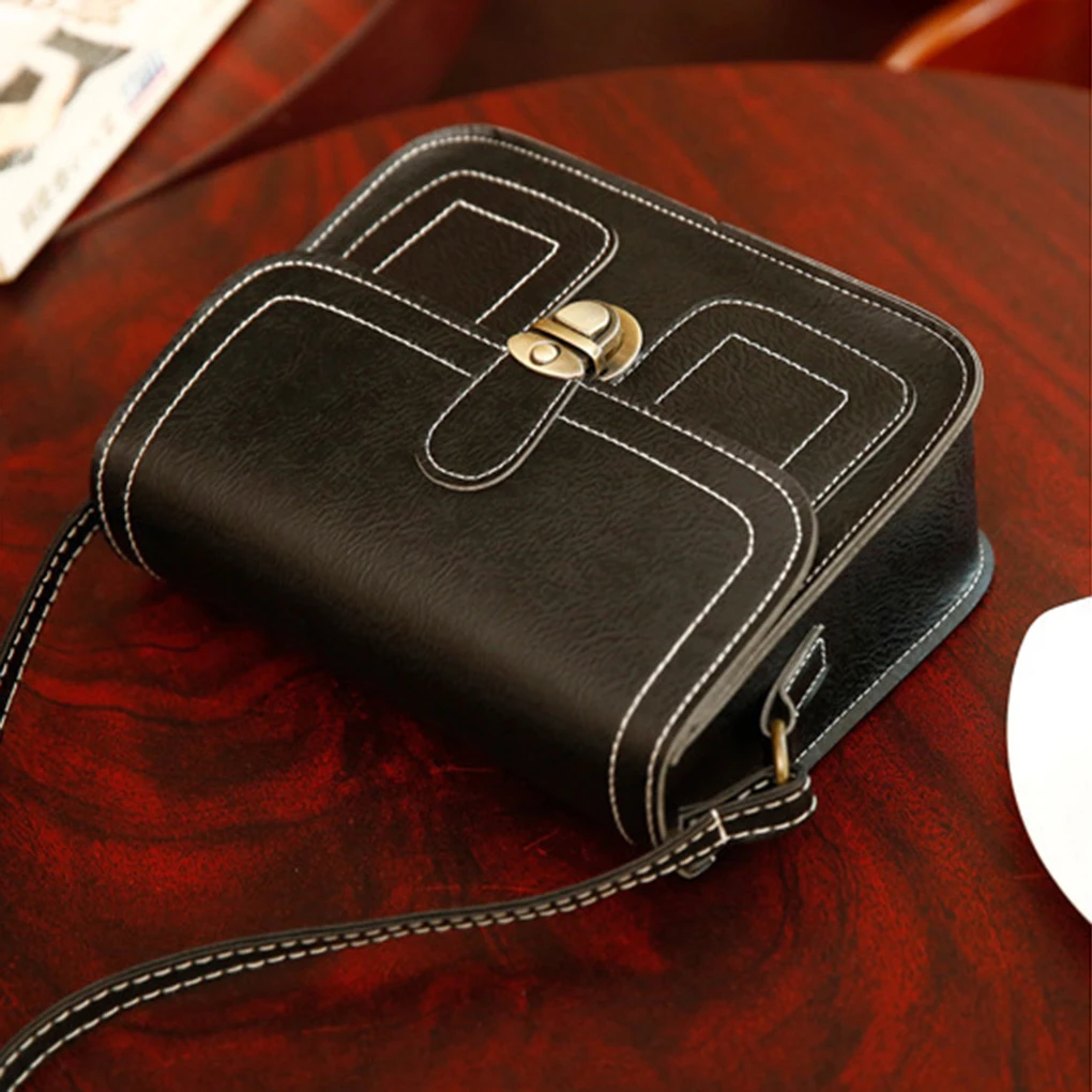 Fashion Vintage PU Messenger Bag Square Crossbody Shoulder Bags Phone Purse Travel Women Shoulder Bags