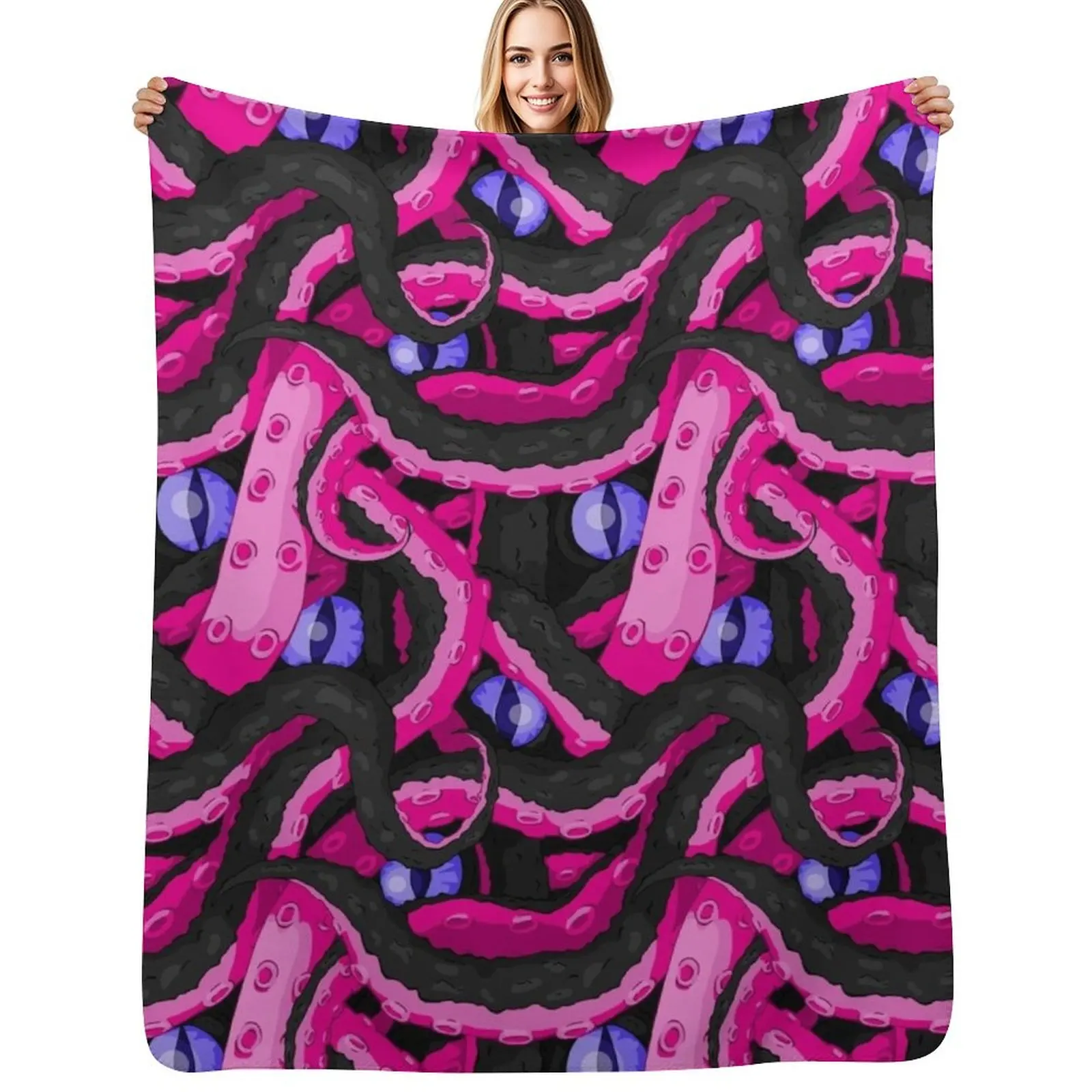 

Succubus Tentacles Throw Blanket Cozy Warm Blanket for Bed Room Decor