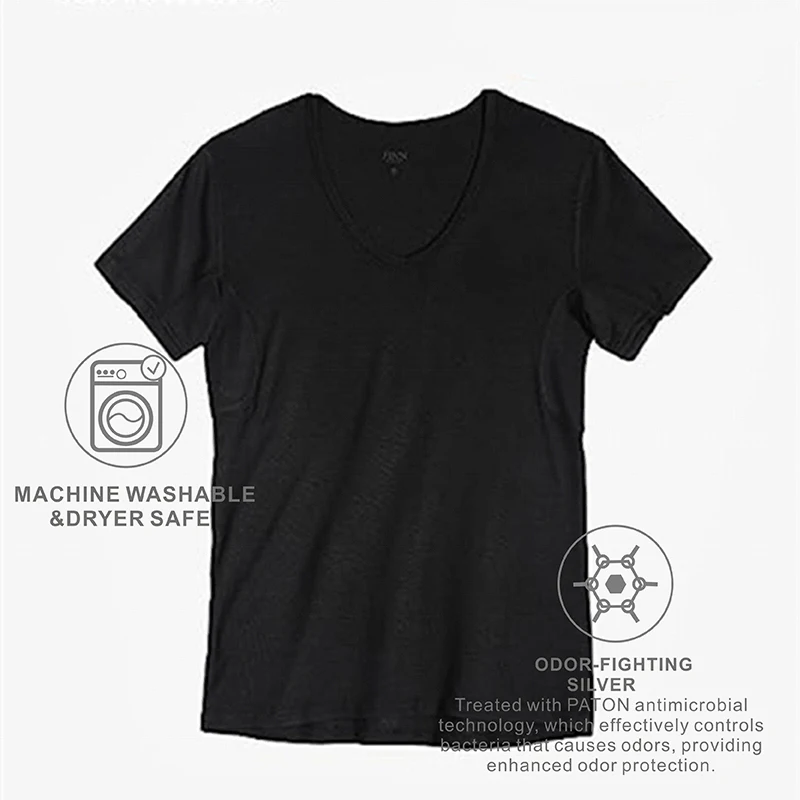 Men Undershirts  Anti Perspiration T shirt  Against Underarm Sweat Proof T-shirt