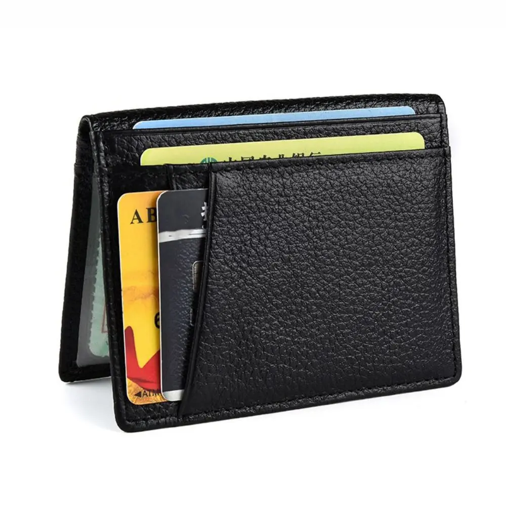 Man Women Portable Super Slim Wallet Multiple Card Positions Trendy Leather Wallet Thin Card Purse