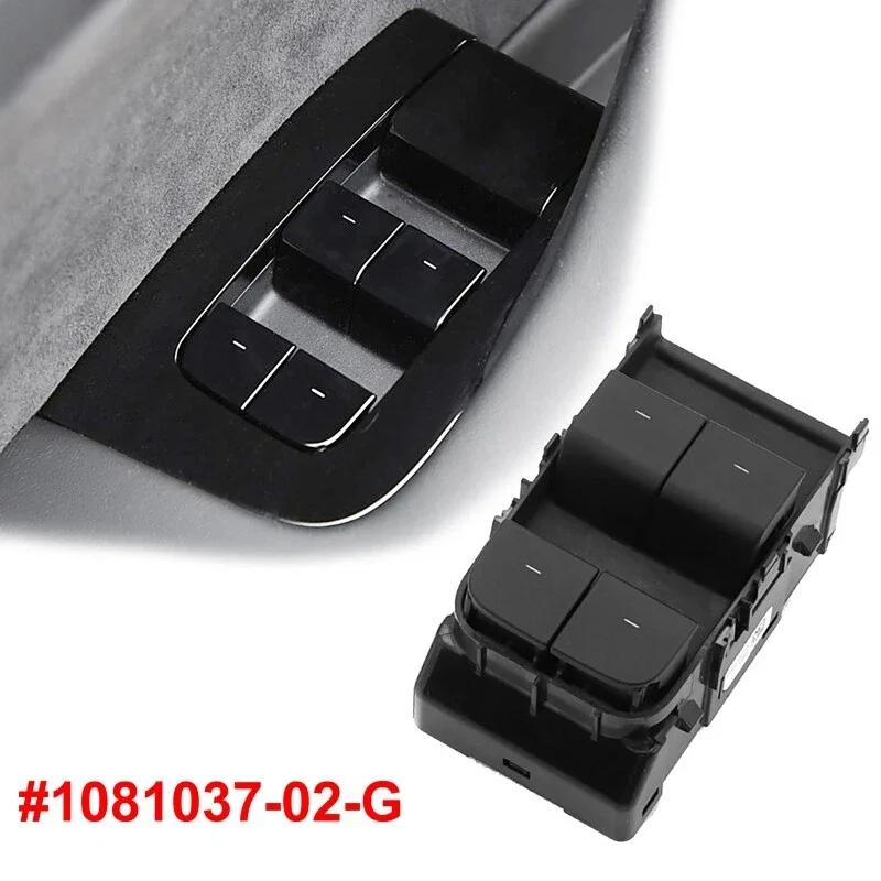 108103702G Front Left Electric Power Control Window Lifter Switch Button Car Accessories Replacement For Tesla Model 3/Y