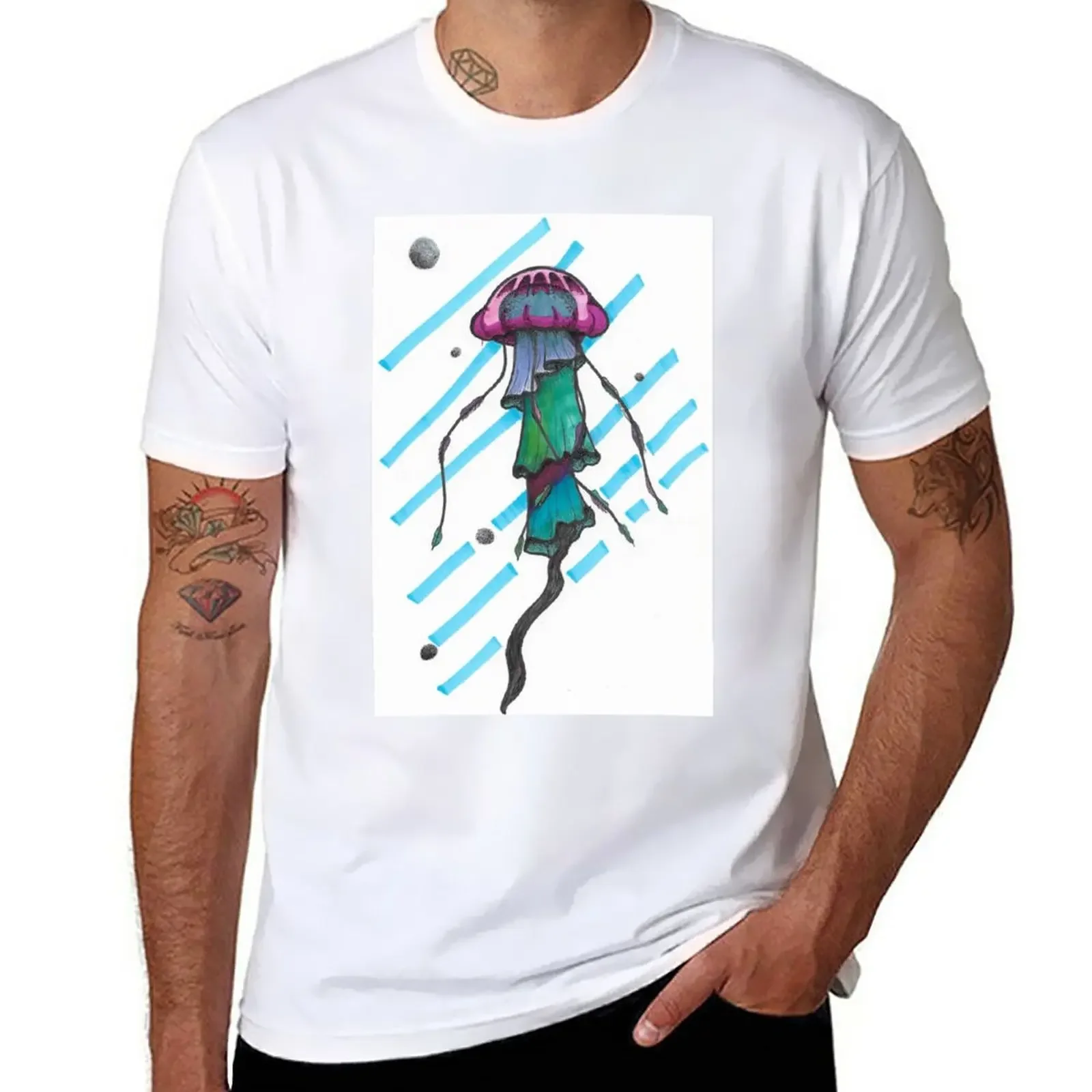 

New Neon Colour Jellyfish T-Shirt Anime t-shirt plus size t shirts new edition t shirt graphic t shirt mens tall shirts