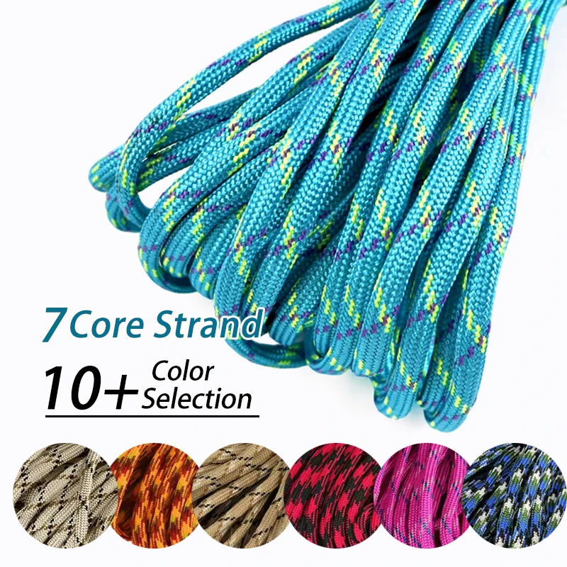 10/30/50Meters 5mm Tent Paracord 7-Strand Core Cords Outdoor Camping Woven Rope Survival Lanyard Parachute Ropes HikingAccessory
