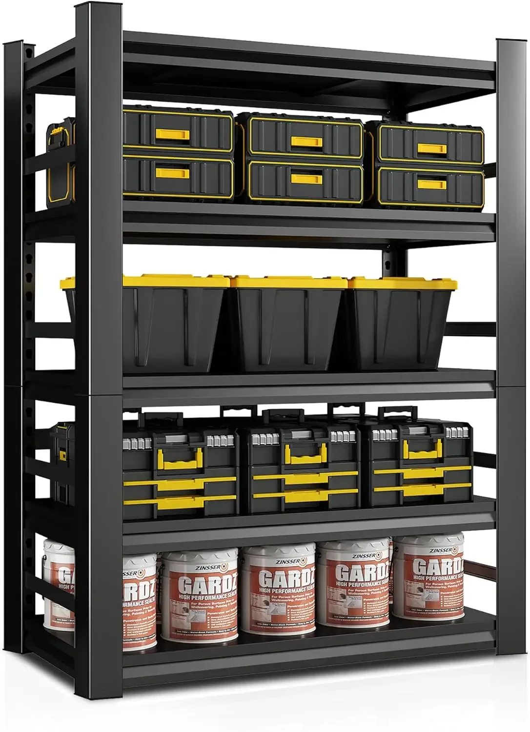 72H*36W*16D" Heavy-Duty Garage Shelving Unit-Adjustable 5-Tier Metal Storage Rack|3000 lbs Capacity Shelf|Easy Assembly