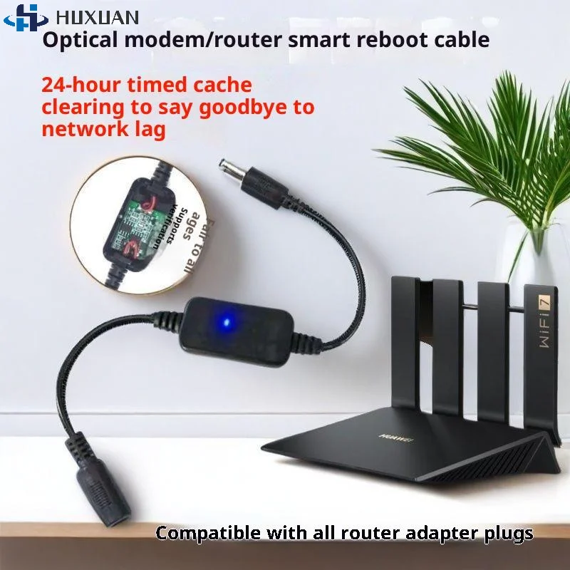 1Pcs Timing 24H Automatic Power Off Reset Line DC 5V-15V 5.5x2.1mm Rout-er Rebooter WiFi Reset Router Timing Restart Module
