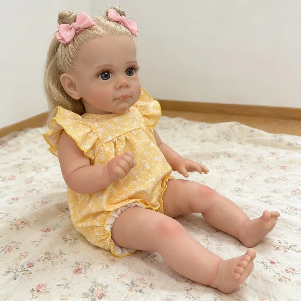 

60CM 24" Reborn Toddler Baby Doll Maggi Soft Body Lifelike Newborn Baby Girls with Visible Veins Handmade Art Dolls muñeca bebe