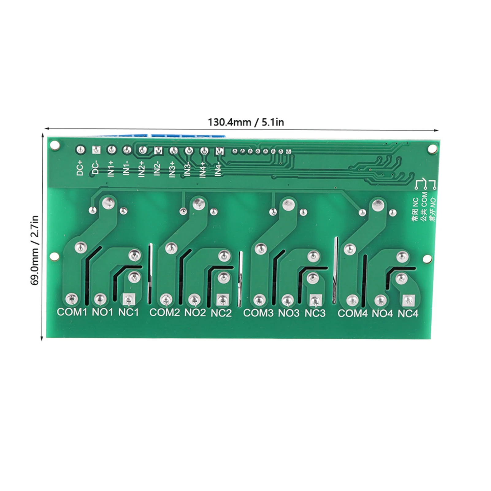 Four Way Relay Module High Power Four Way Relay Module Control Panel Optocoupler Isolation 30A YYG‑4 MCU Optocoupler Isolation