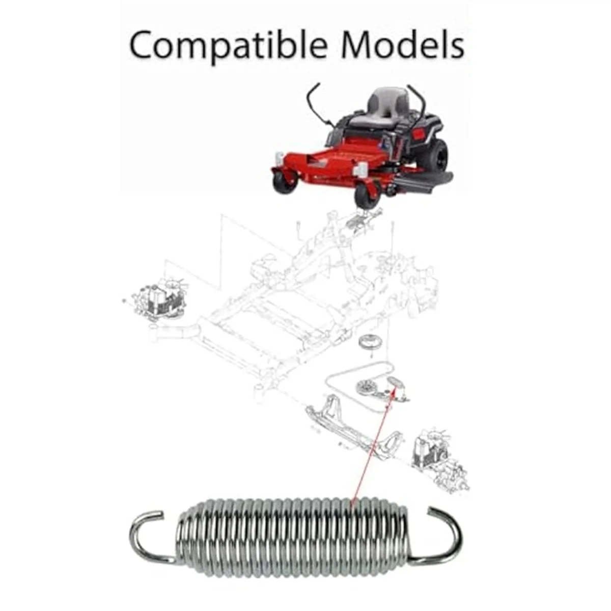 

AA25 2x116-6317 Extension Spring for Toro & Mower,Replaces Part 116-0133,1-633151,103-3330,E633151 Mower Deck Springs