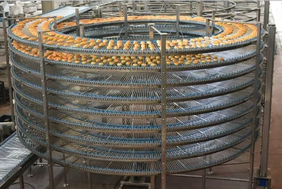 Vertical Spiral Cooling Tower Stainless Steel Plastic Modular Spiral Conveyor for Bakery Bread customize