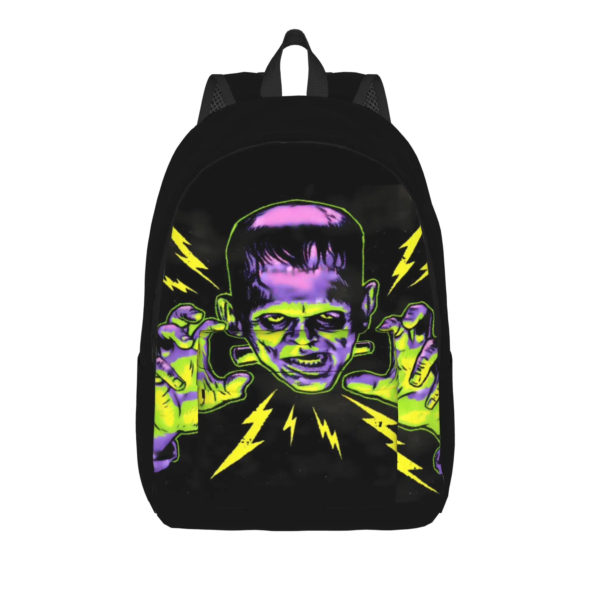 Frankenstein Green Monster Backpack  Travel Backpacks Girl Fashion School Bags Custom Lightweight Rucksack