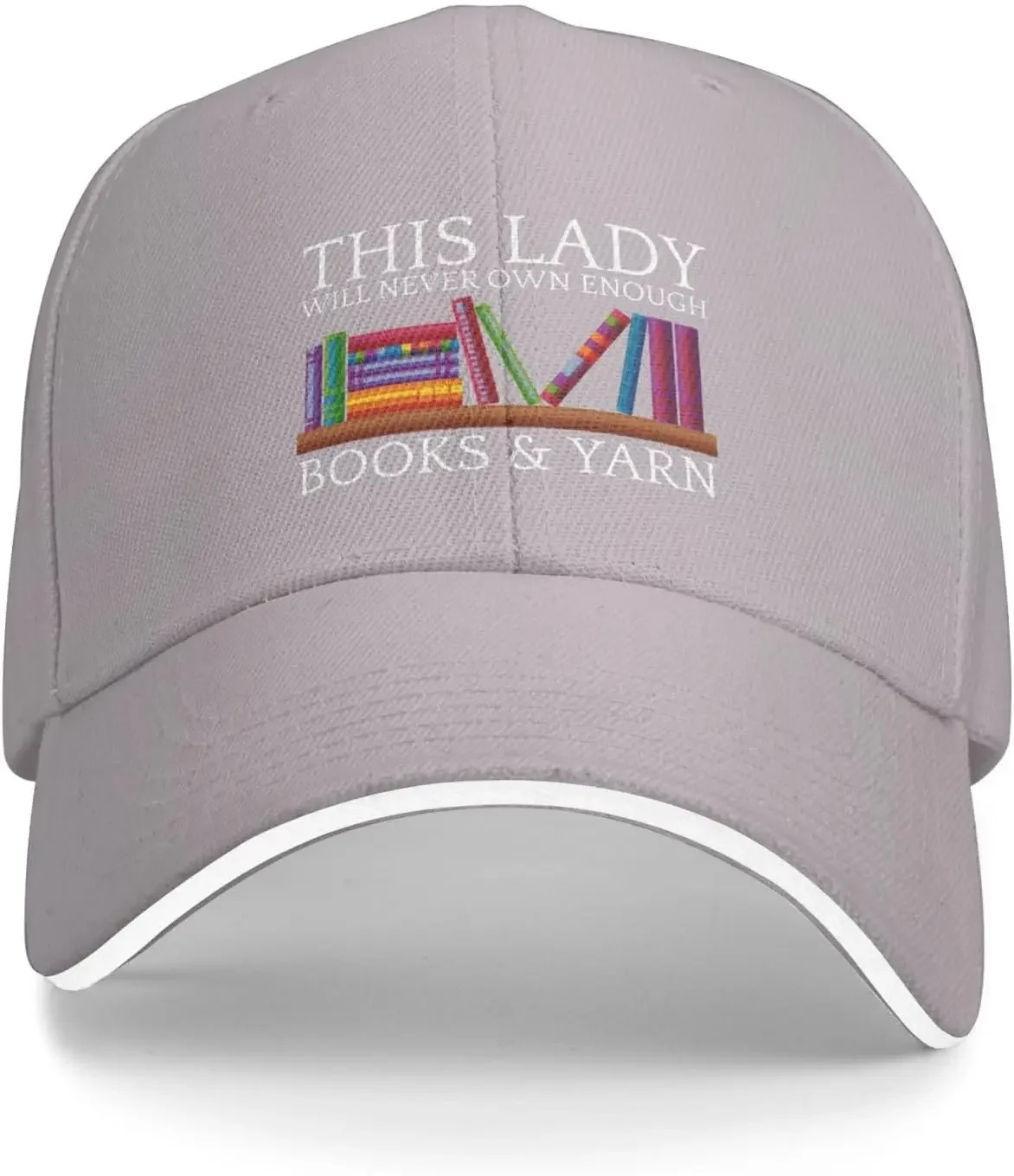 This Lady Will Never Own Enough Books &Amp; Yarn Hat for Men Baseball Cap Graphic Hats