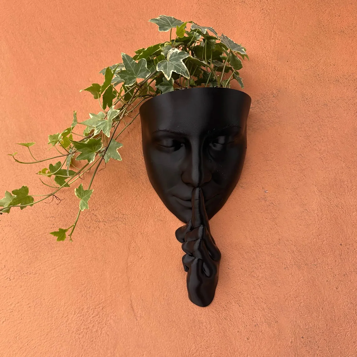 Face Art Wall Planter, Creative Greenery Decoration, Nordic-style Wall-mounted Flower Holder, Personalized Home Decor