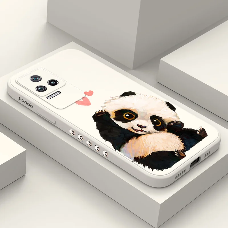 

Cute Lovely Panda Phone Case For Xiaomi Poco M5S X5 F5 M5 F4 X4 M4 F3 X3 M3 F2 X2 Pro C40 4G 5G GT Liquid Silicone Cover