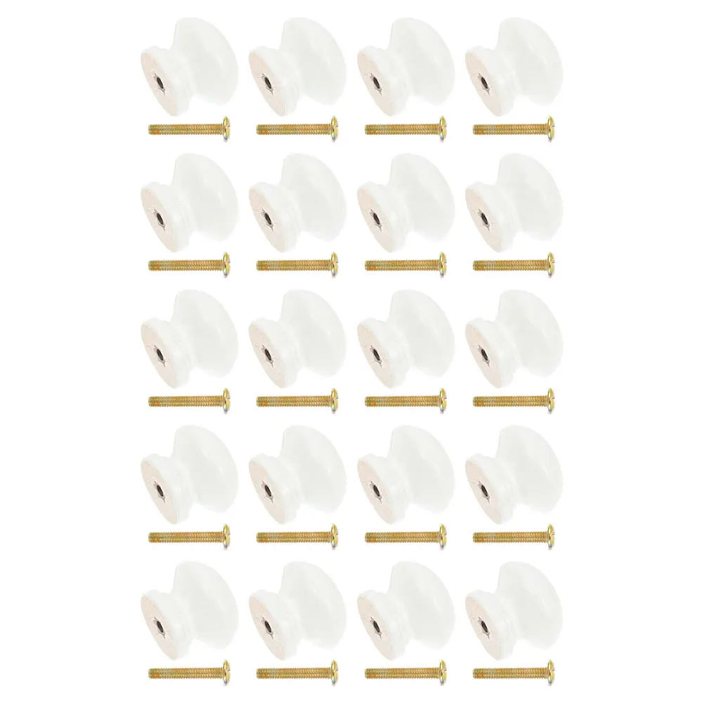 

20 Sets Wooden Handle Knobs for Dresser Kitchen Cabinet Handles Drawers Furniture Pull Cupboard Retro