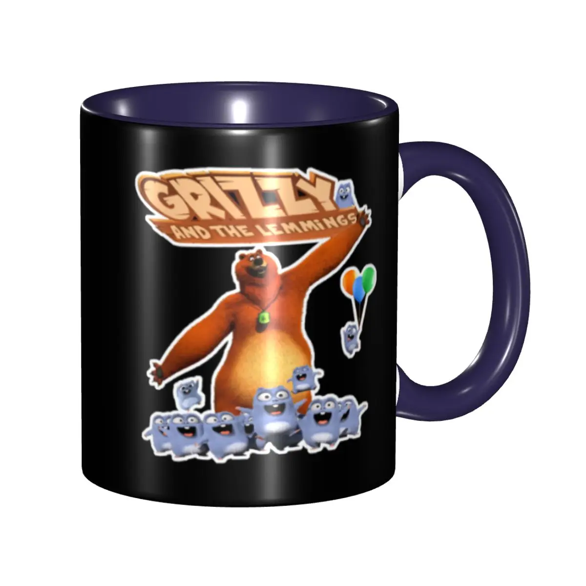 

Happy Lemmings Tabodi And Grizzy Cartoon Mug Customized Ceramic Coffee Mug Creative Present