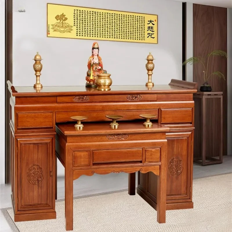 CZ Solid Wood Altar Table Home Incense Table God of Wealth  Incense Table Altar Incense Case Buddha Shrine Altar