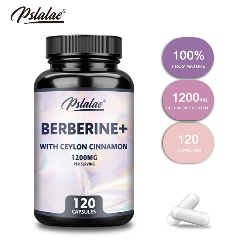 

Berberine with Ceylon Cinnamon Capsules - Supports The Immune System, Energy, and Metabolism, and Promotes Gut Health