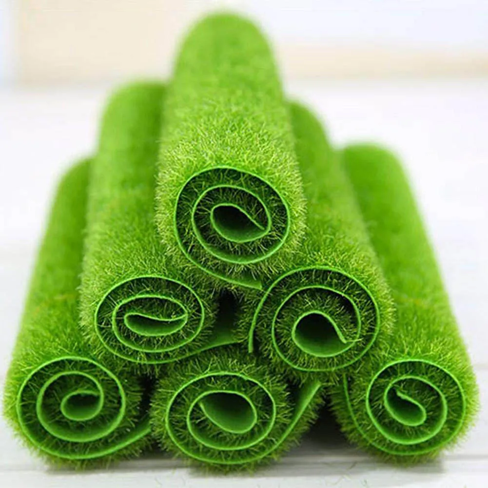 1Pc Artificial Lawn Grass Turf Interlocking Grass Tile Lawn Rug For Garden Bonsai Home Aquarium Artificial Lawn DIY Decoration