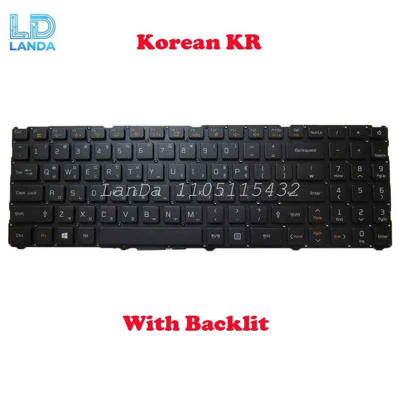 

Подсветка ноутбука KR Клавиатура для LG 15U780 15U780-G 15UD780 LG15U78 15U780-GA56K 15U780-PA70K 15U780-PA76K Корейский KR Черный Новый