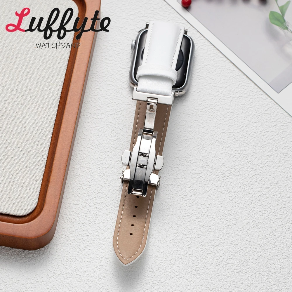 Cinturino in pelle da lavoro per Apple Watch Series 38/44/40/41/42/45/46/49mm Cinturino unisex per cinturino iWatch 1-10 Ultra SE1/2