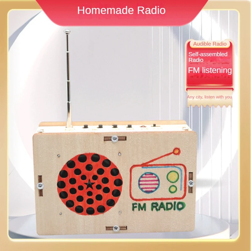 DIY FM Radio Model Kit Student Science Training Experimental Equipment For Boy Girls Birthday Gift