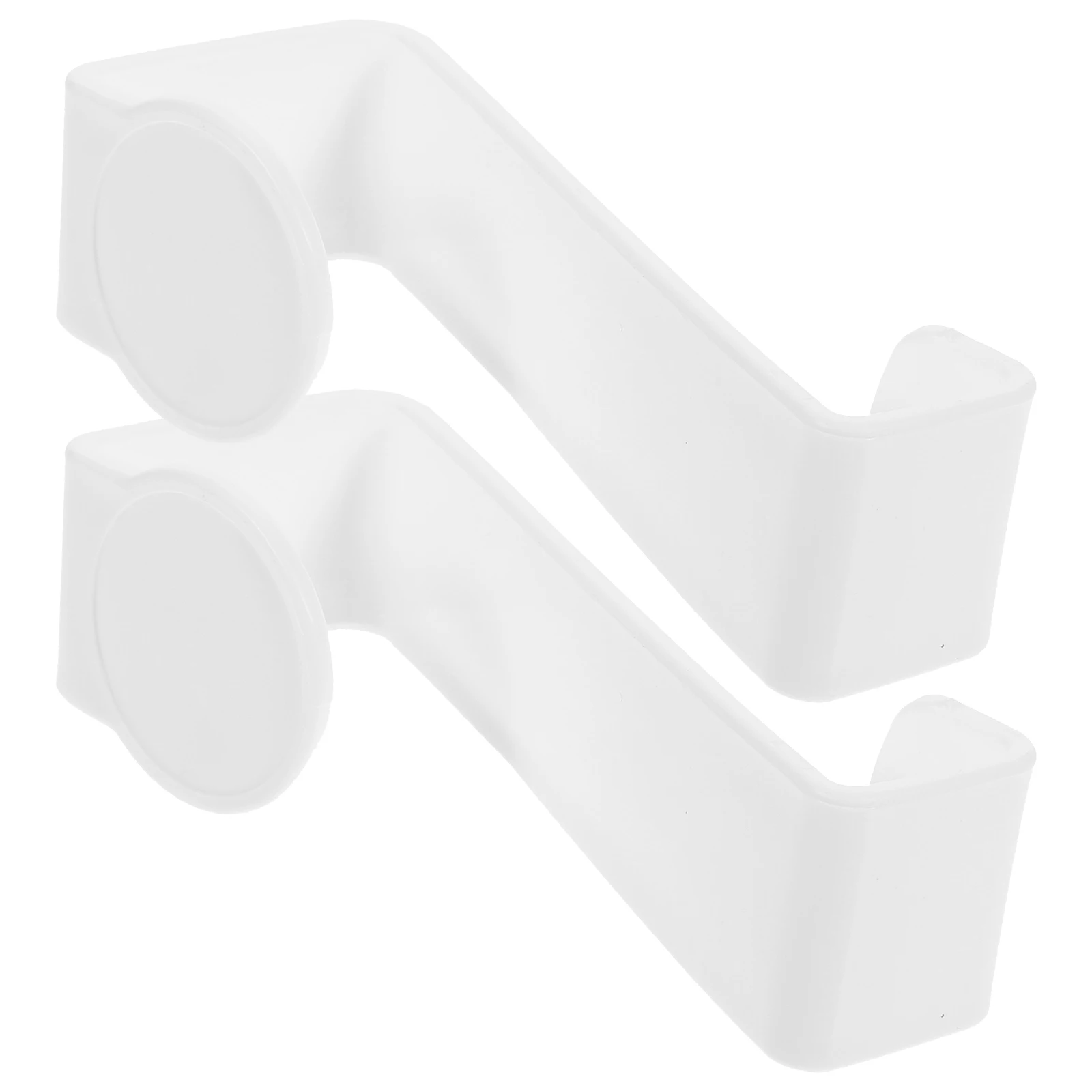 

2pcs Toilet Washer Hook Space-Saving White Plastic Potty Seat For Door Bathroom Home Organizing Hanging Cabinet Z Shaped Hooks