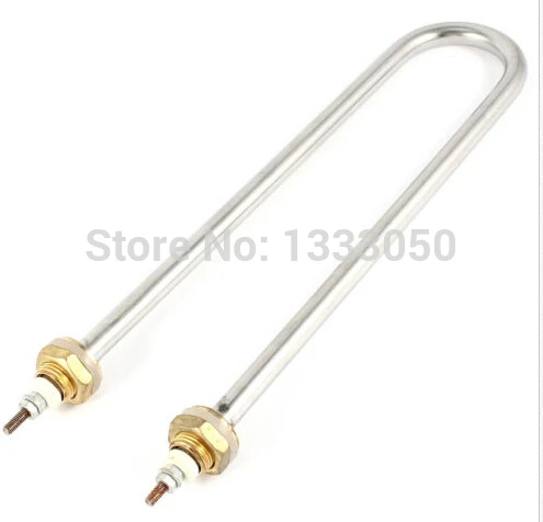 

AC220V/380V 1KW/1.5KW/2KW/3KW/4KW Thread Mount U Shape Electric Water Heating Element Tube Heater Male Thread Dia. 16mm