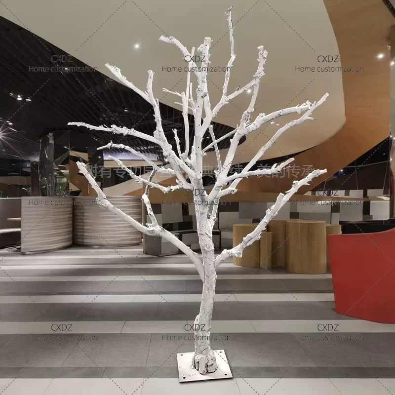 Large Artificial Dead Tree with Dry Branches Realistic Cat Climbing Frame Bird Nest Hotel Living Room Home Decoration