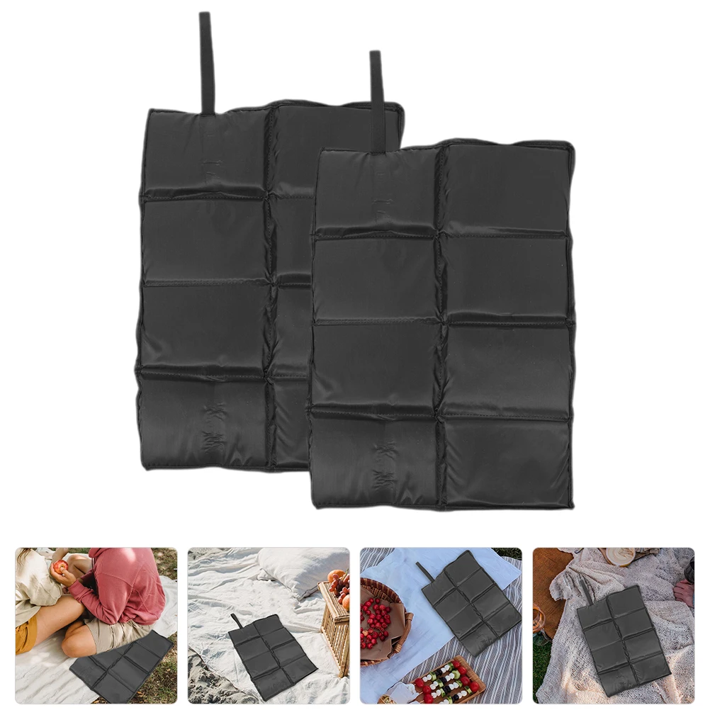 

2pcs Foldable Seat Cushion Mat Waterproof Outdoor Camping Chair Pad Protector For Beach Park Picnic Travel Reusable
