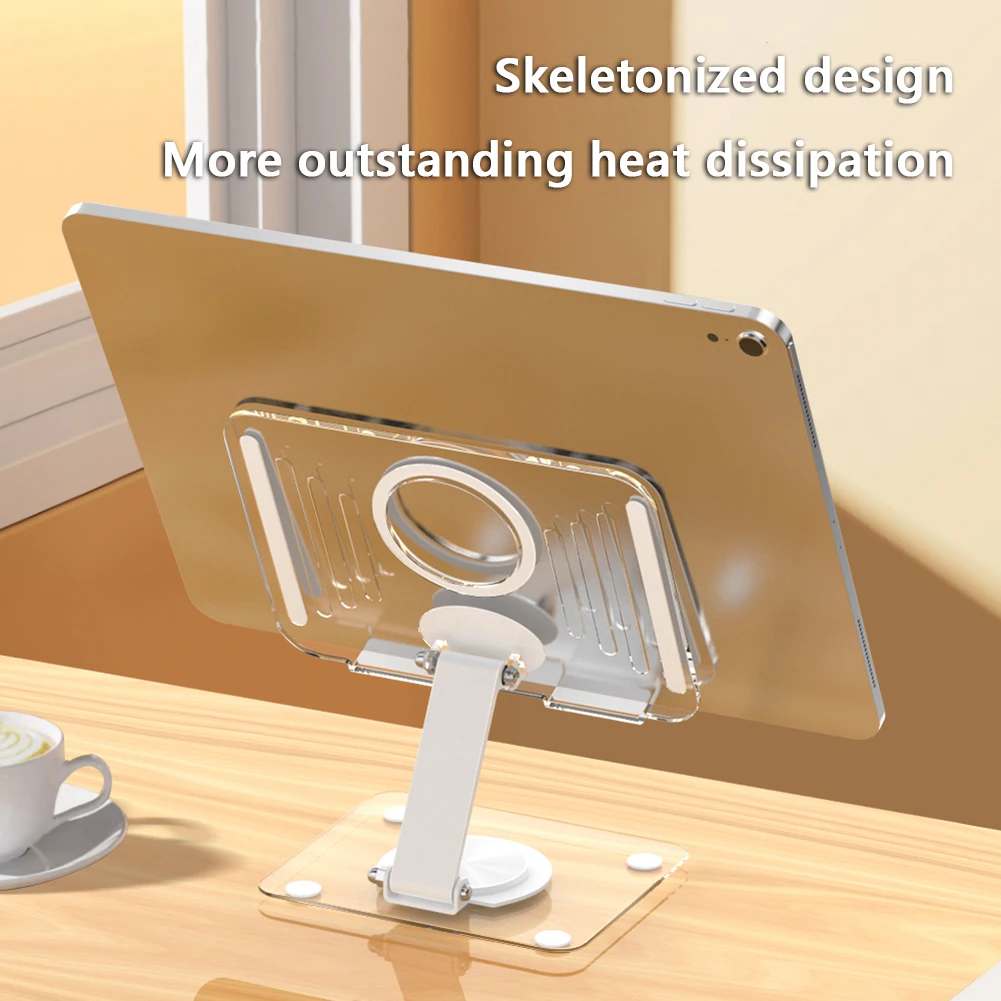 Staffa per telefono cellulare in acrilico pieghevole regolabile per iPad Pro 11 12,9 pollici/iPad 10,9 pollici per Samsung Xiaomi Huawei fino a 13 pollici